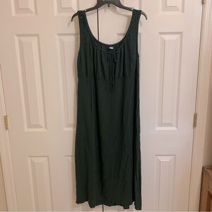 Old Navy Waist-Defined Tie-Front Midi Dress
